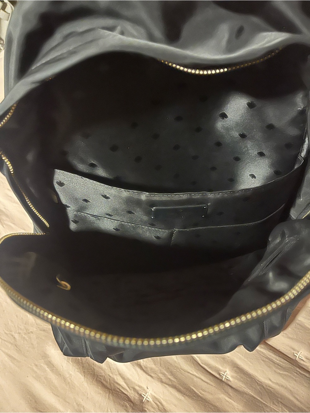 kate spade black nylon backpack with gold logo - Picture 5 of 5